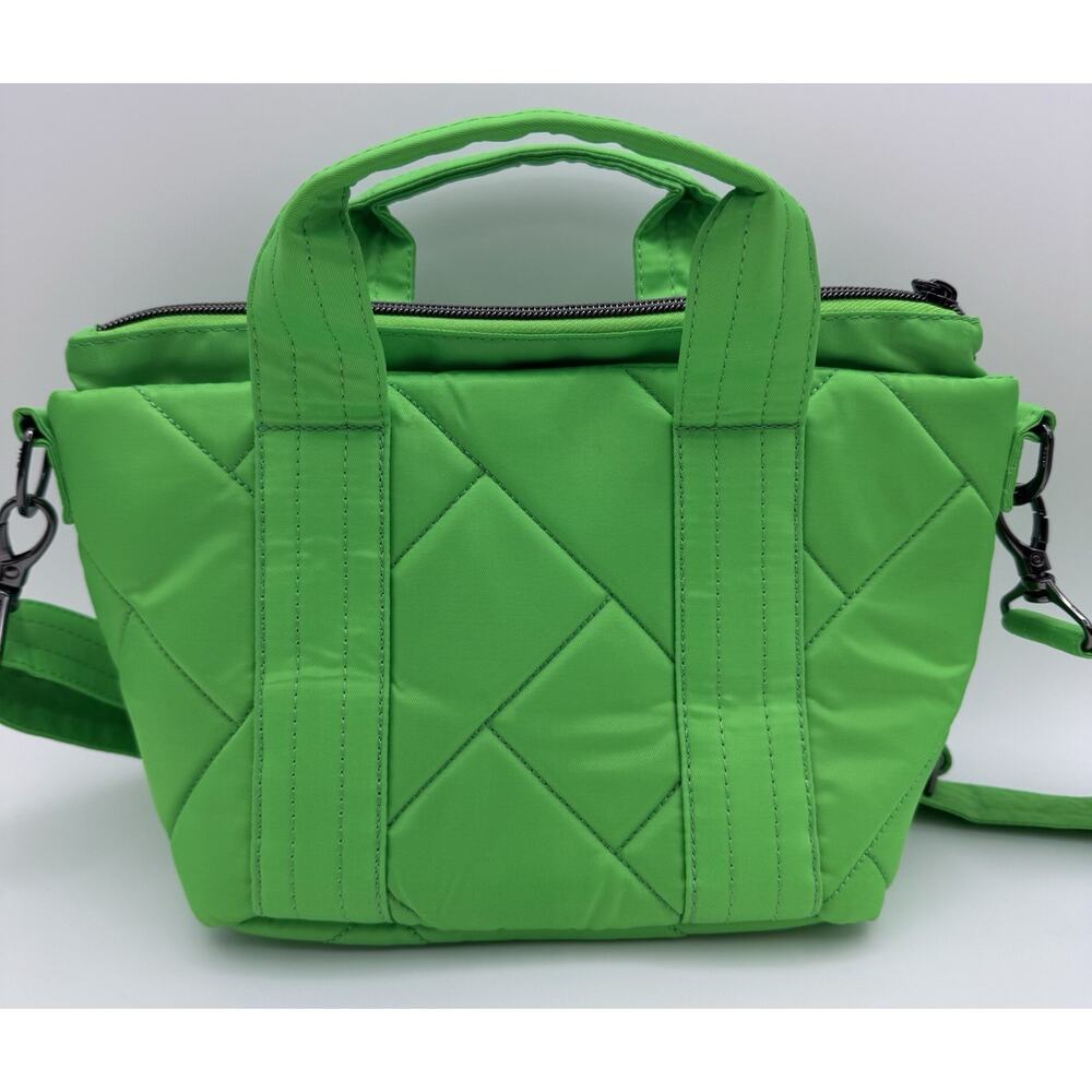 Lug Dory Mini Crossbody Satchel Convertible Purse Bag Lime Green Handles - Picture 2 of 10